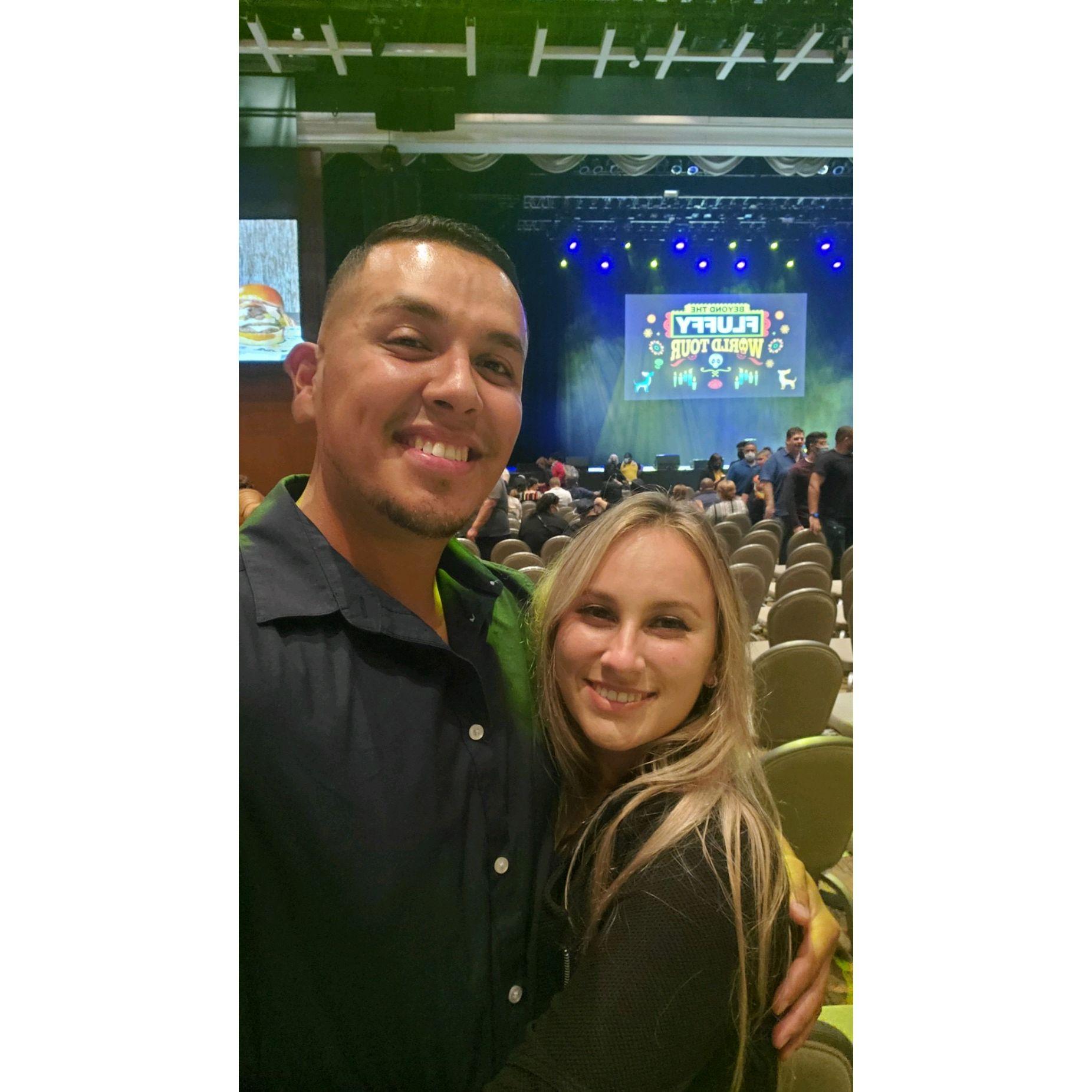 Our first show seeing Gabriel Iglesias!