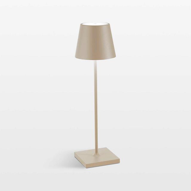 Poldina Pro Sand Brown Metal Table Lamp by Zafferano America