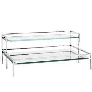 Mirrored Makeup Container, Tiered Tray