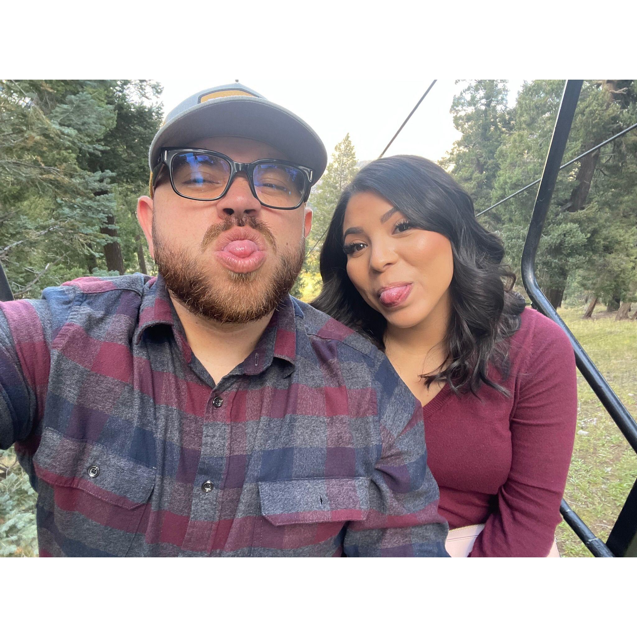 Chris' favorite thing to do at Oktoberfest is to ride the ski lift with Jenny...Jenny's favorite thing is drinking the beer. 
Ski Valley-Mt Lemmon, AZ