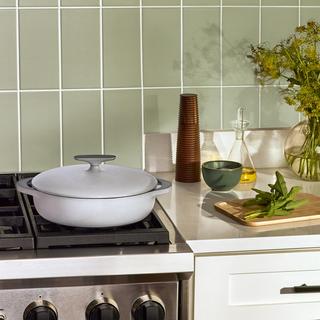 Enameled Cast Iron Braiser with Domed Lid