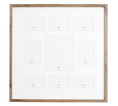 Wood Gallery 9-Opening Frame Mixed Square