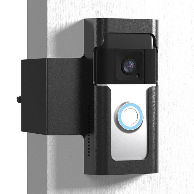 Anti Theft Ring Doorbell Mount - Renter Friendly Ring Doorbell Holder for Apartment Door - All Metal Ring Door Bracket Blink Doorbell Mount No Drill