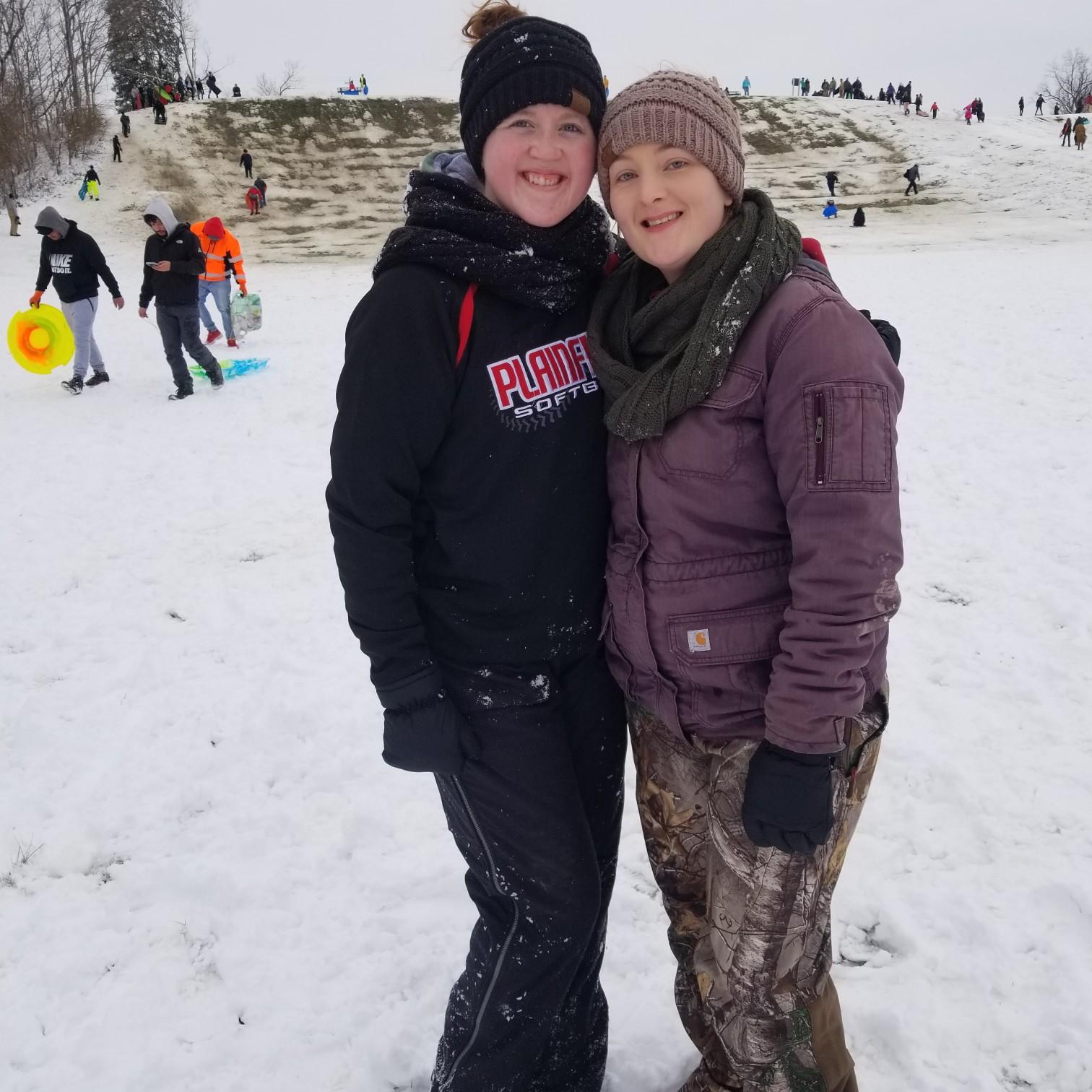 Believe it or not, Brooke is the first person to ever take me sledding.