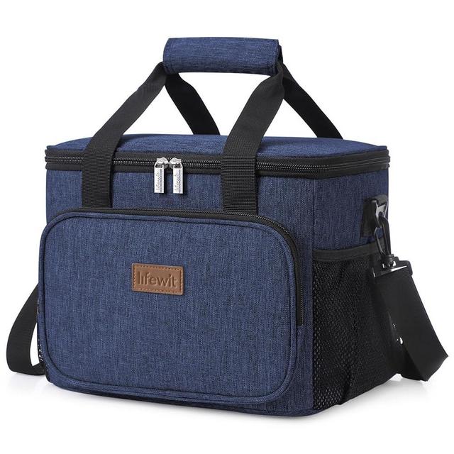 Lifewit Large Lunch Bag Insulated Lunch Box Soft Cooler Cooling Tote for Adult Men Women, Dark Blue 24-Can (15L)