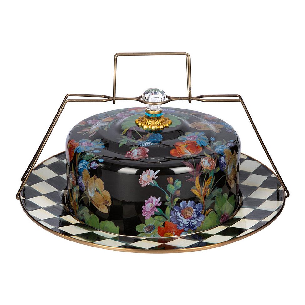Flower Market Cake Carrier - Black