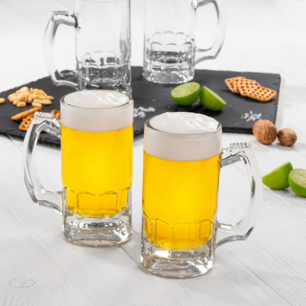 Craft Brews Glass Beer Mug, Set of 4