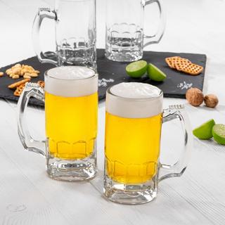 Craft Brews Glass Beer Mug, Set of 4