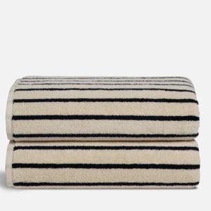Striped Cotton Bath Towels