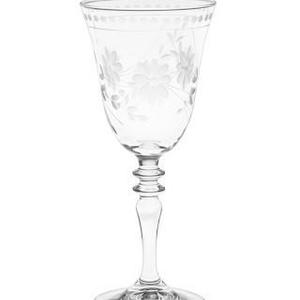 Vintage Etched Wine Glasses, Set of 4