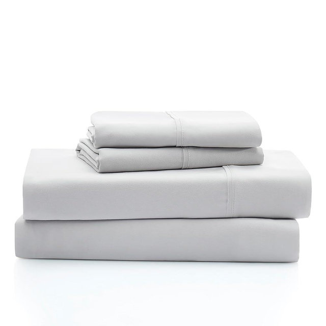 UGG 11794 Alahna Full Bed Sheets and Pillowcases 4-Piece Set Sleep in Luxury Machine Washable Deep Pockets Wrinkle-Resistant Breathable Cozy Comfort Silky Cooling Sheets, Full, Stone