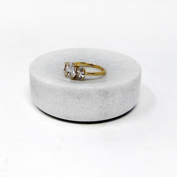 Ring Dish - Natural Marble - Warm White