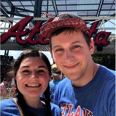 One of James' birthday gifts was to go to the Braves game! So we went to watch the game and it was so much fun!!