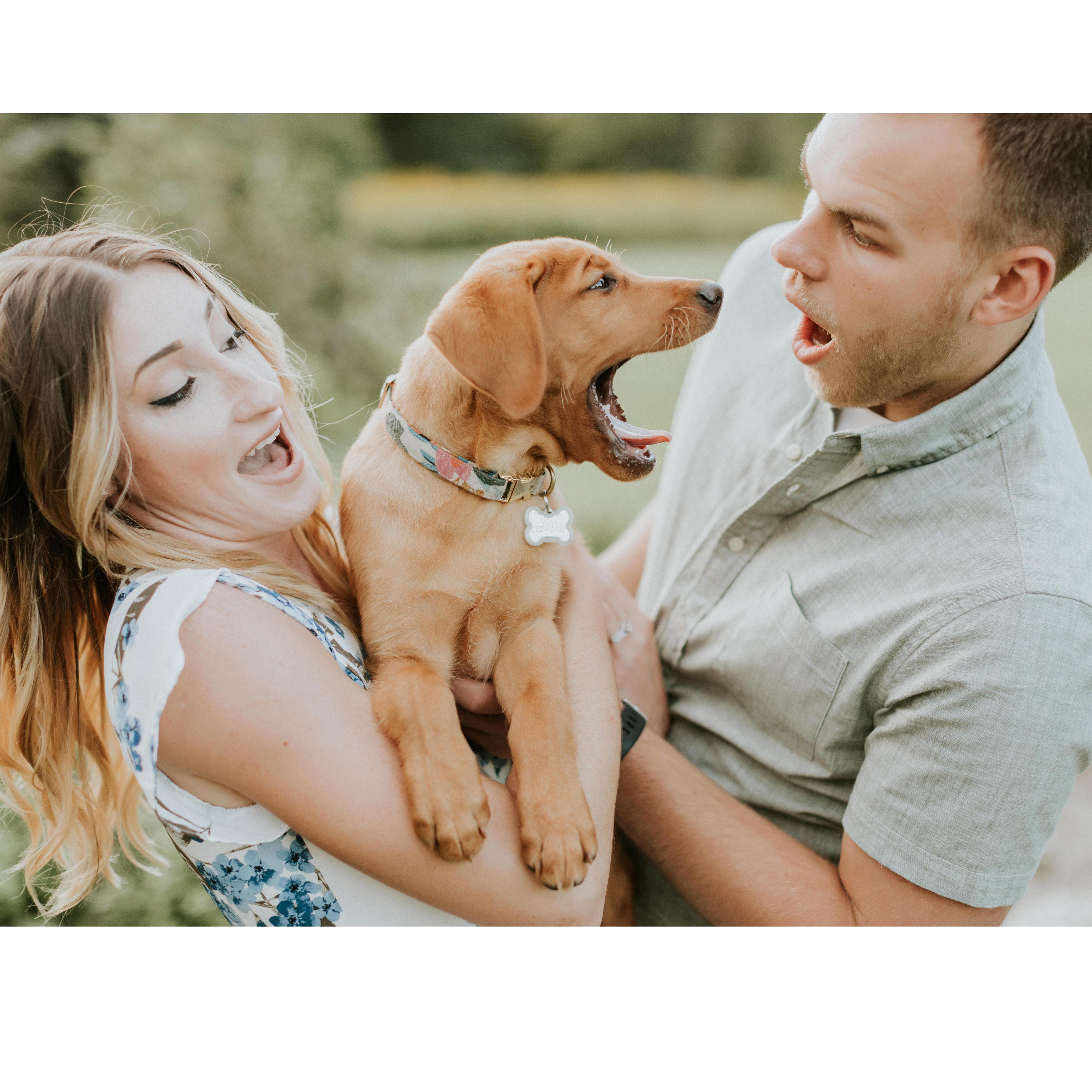 This little nugget is truly our pride and joy! This is one of our favorite pictures of the three of us. We look like we're just meant to be family! <3