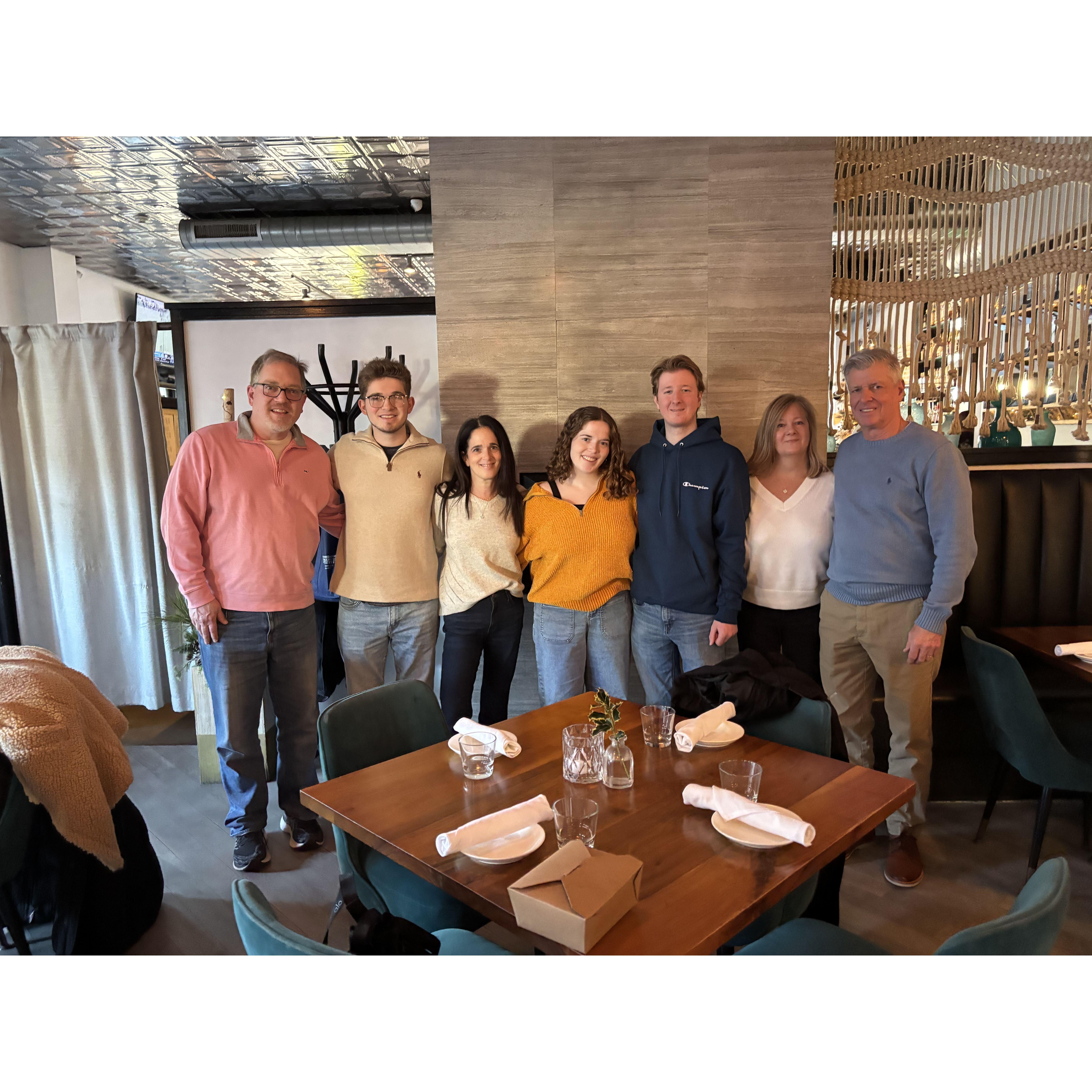 Our first time showing our parents the wedding venue