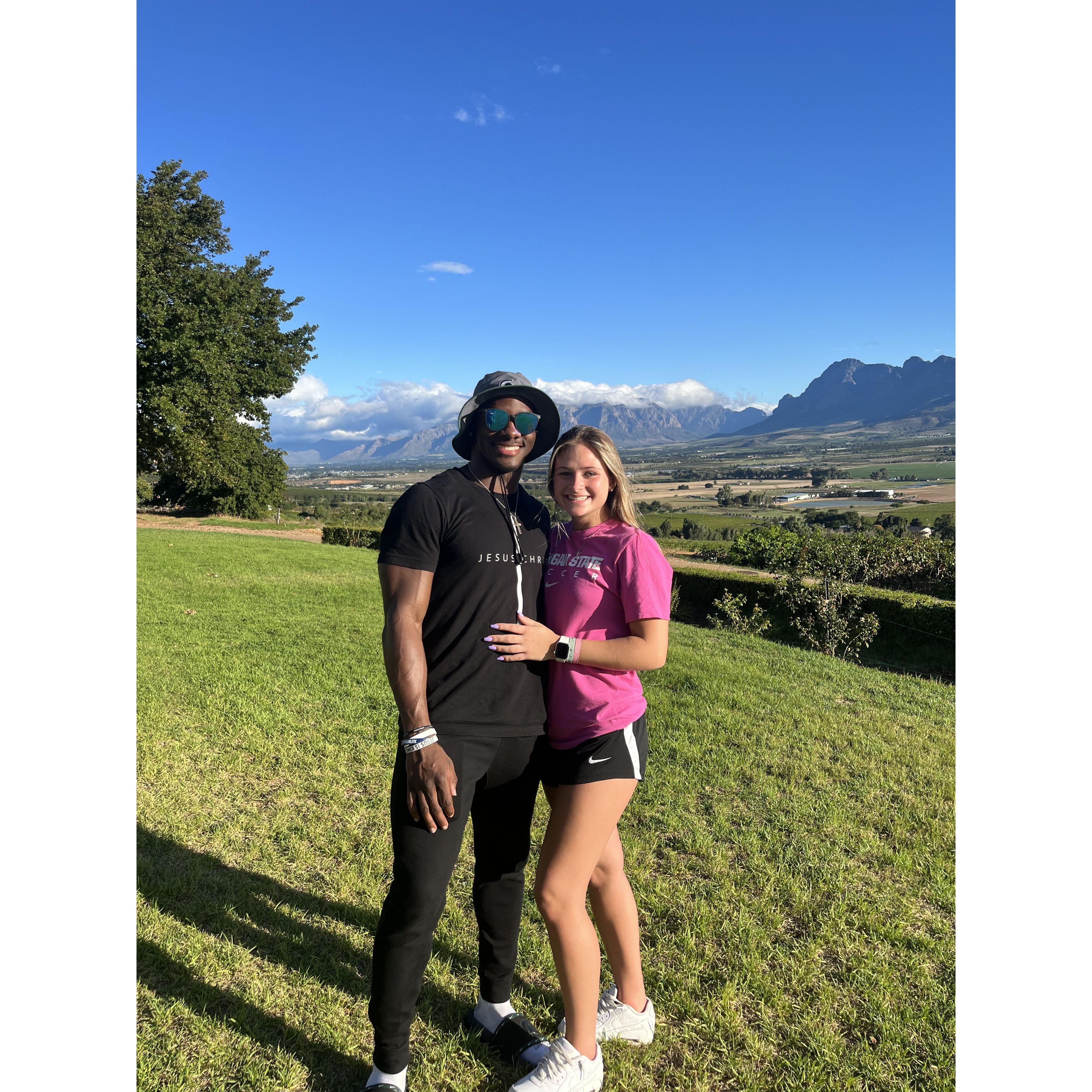 On the vineyard in South Africa