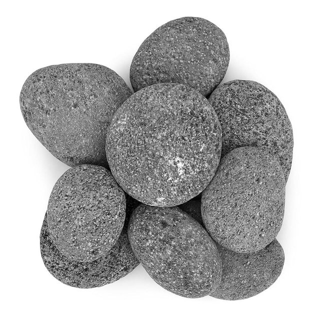 Stanbroil Tumbled Lava Rock Pebbles for Indoor or Outdoor Gas Fire Pits and Fireplaces - 10 pounds (3"-5")