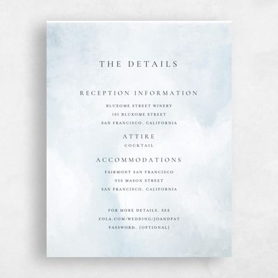 Baby Blue Wedding Enclosure - Carroway
