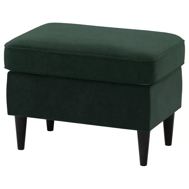 STRANDMON Ottoman, Djuparp dark green