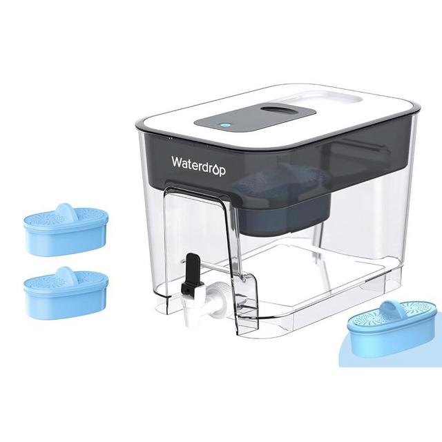 Waterdrop Alkaline Water Filter Dispenser, Large 40-Cup,and 2 Replacement Alkaline Filters, Healthy, Clean & Toxin-Free Mineralized Alkaline Water, 100-Gallon, BPA Free