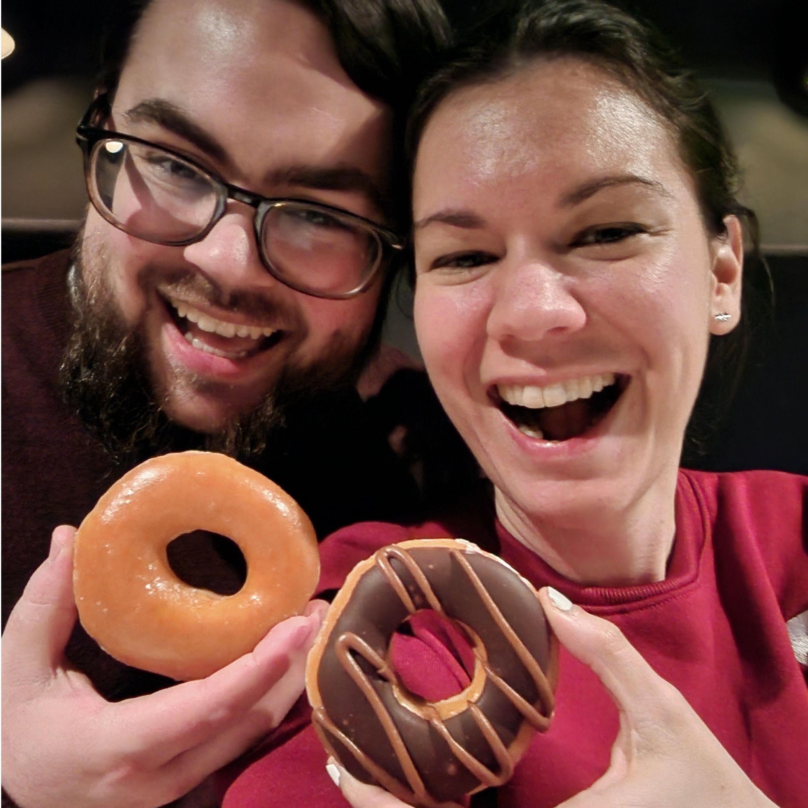 We marathoned the LOTR extended editions, and celebrated finishing it with donut "rings"!