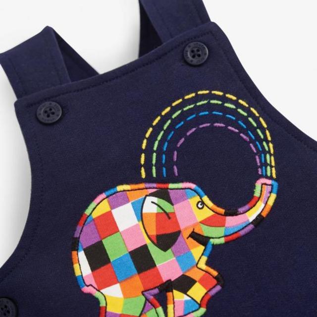 2-Piece Elmer Jersey Baby Dungarees Set