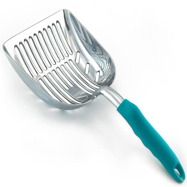 DuraScoop® Premium Multicat Cat Litter Scoop | Solid Metal | Litter Box Tray Pan Sifter