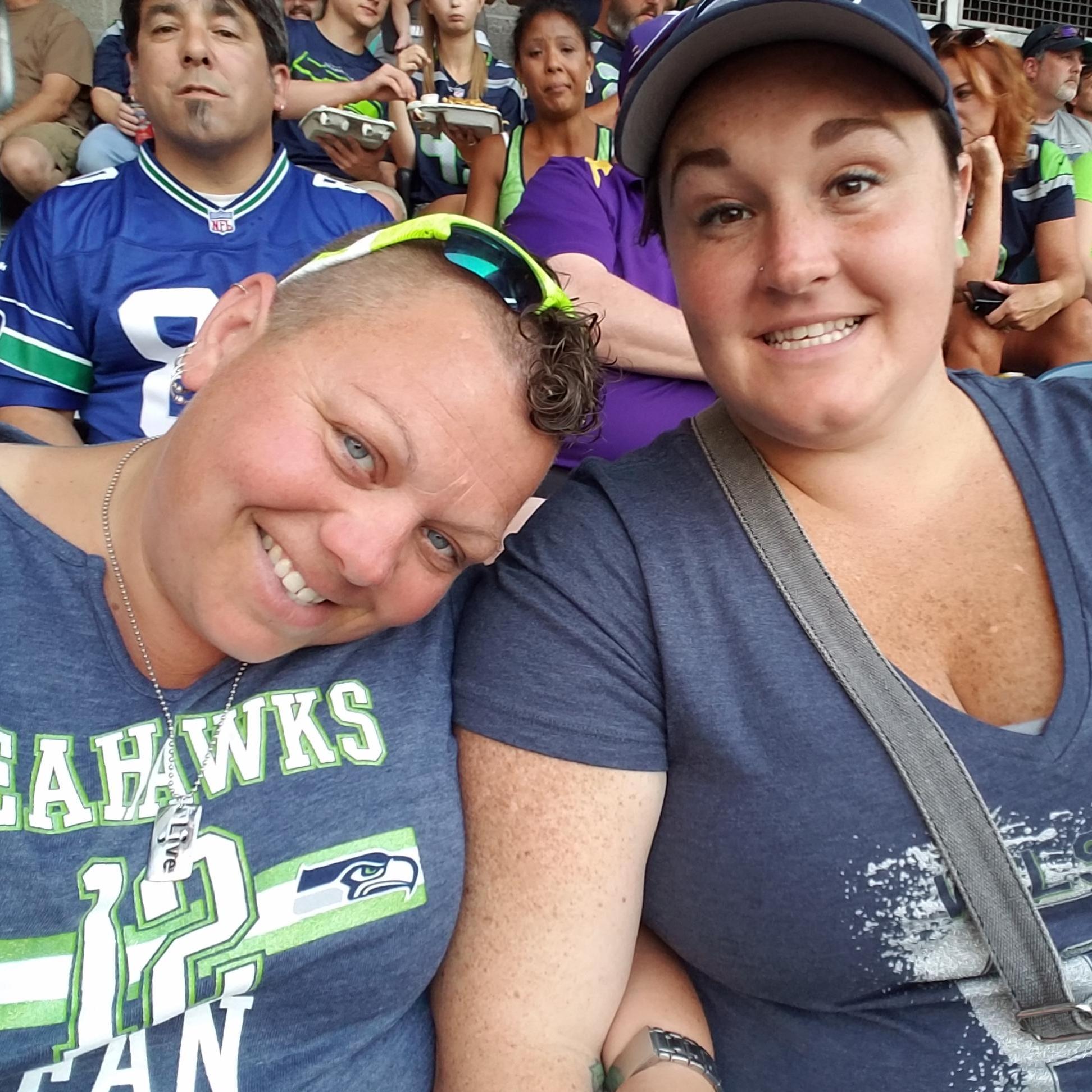 Go hawks....1st Seahawks game!