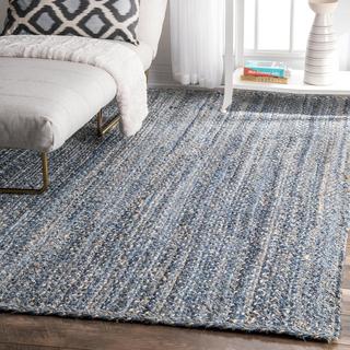 Hand Braided Otelia Denim And Jute Rug