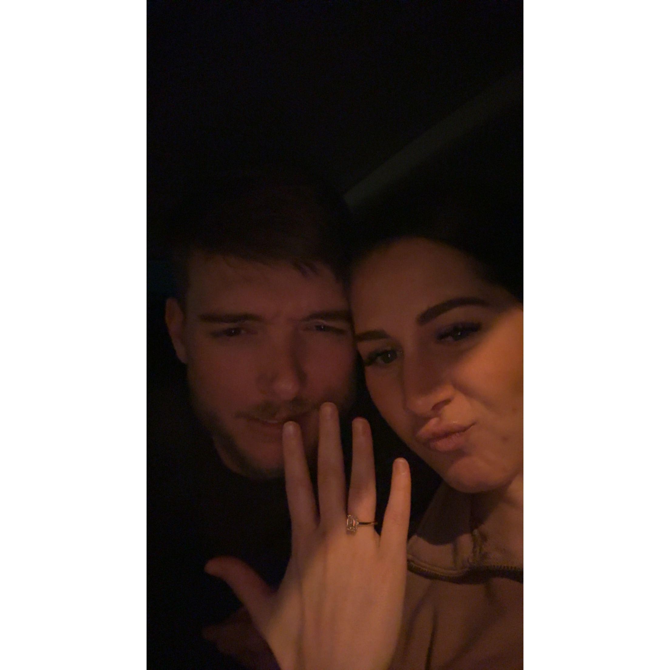 First selfie as an engaged couple!