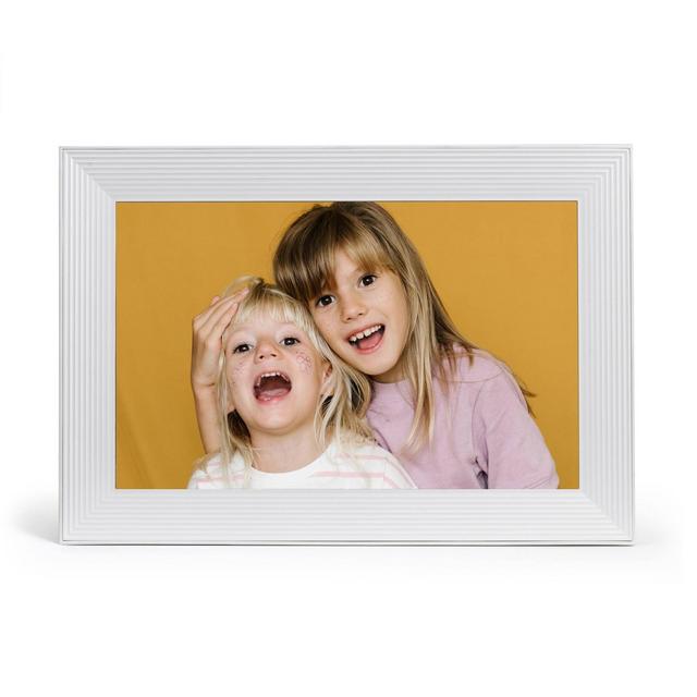 10.1" Carver Sea Salt Digital Photo Frame Off-White - Aura Home