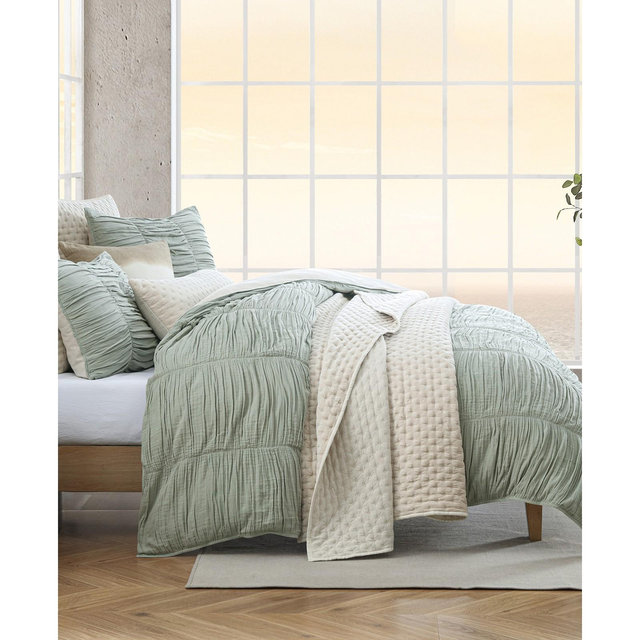 DKNY Pure Ruched Gauze 3-Pc. Comforter Set, King
