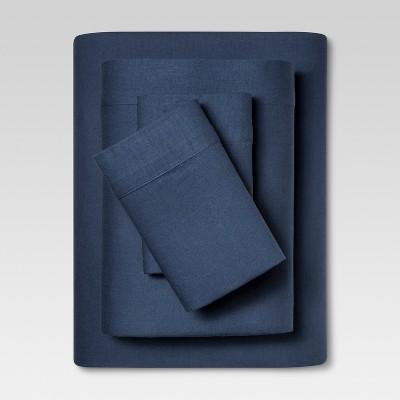 Linen Blend Sheet Set (King)Metallic Blue - Threshold&#8482;