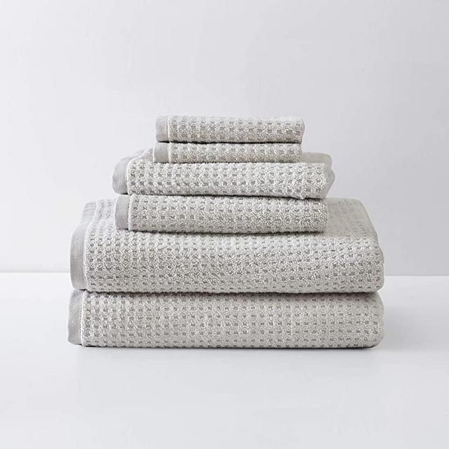 Tommy Bahama | Northern Pacific Collection | 6 Piece Towel Set - Decorative Luxury Hotel & Spa Quality Bathroom Linens, Absorbent & Fade Resistant, 6 Piece, Grey