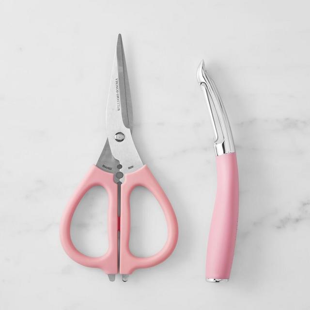 Williams Sonoma Shears and Peeler Set, Geranium Pink