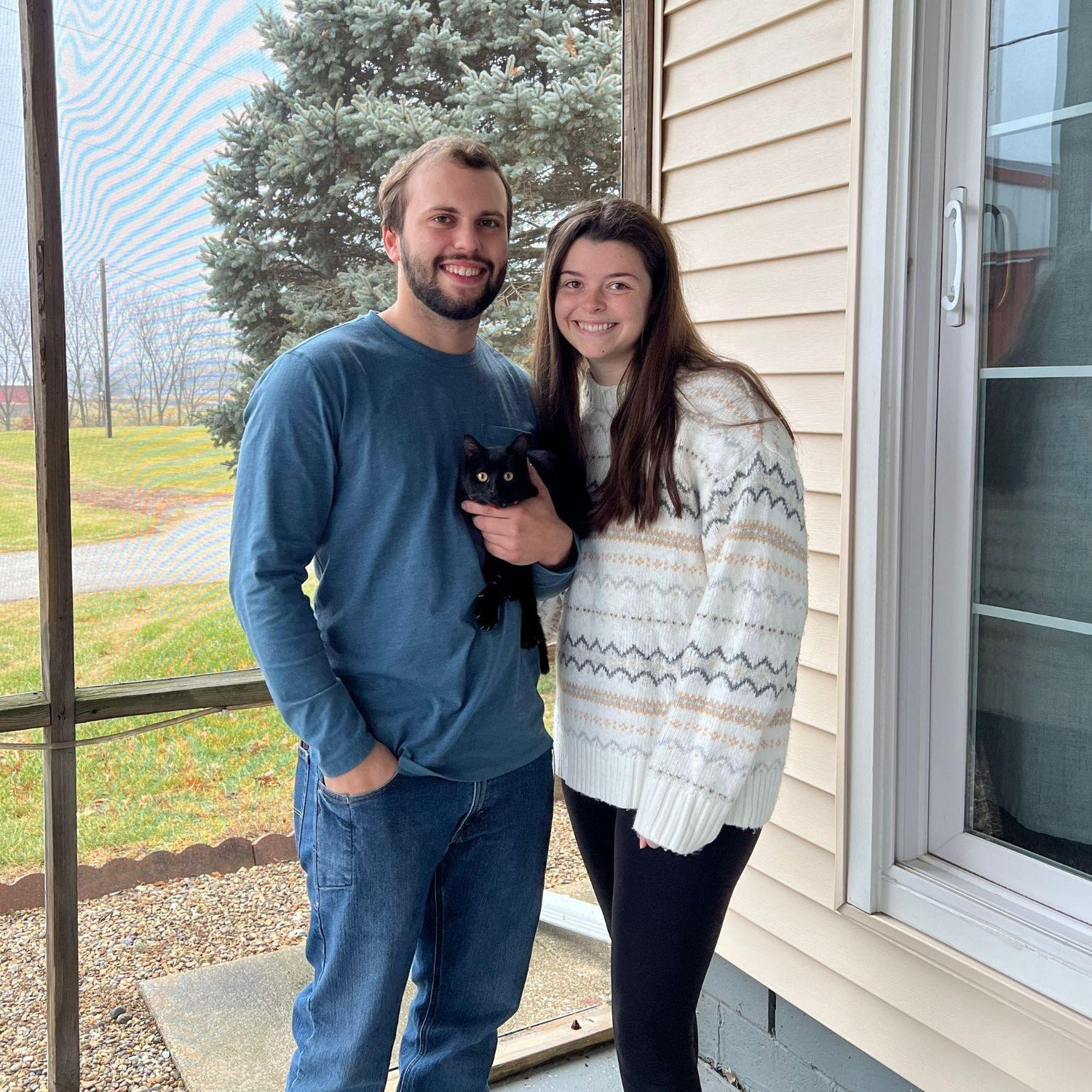 our first Christmas in our house, with our girl Dave! - 2024