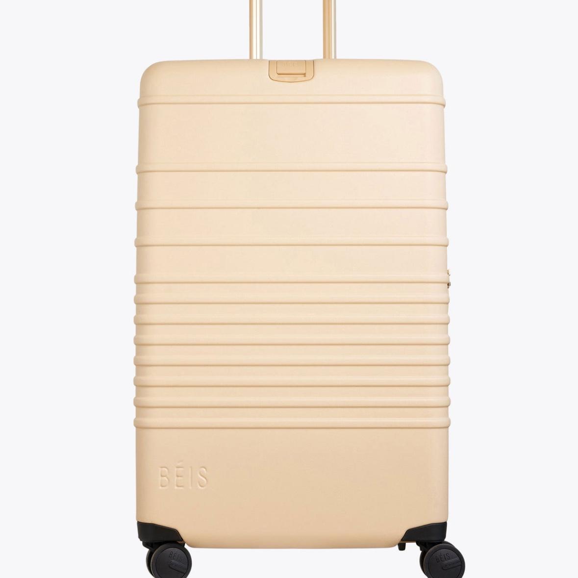 The Large Check-In Roller in Beige