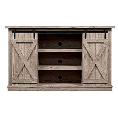 Pamari TC54-6127-PD25 Wrangler Sliding Barn Door TV Stand, Ashland Pine