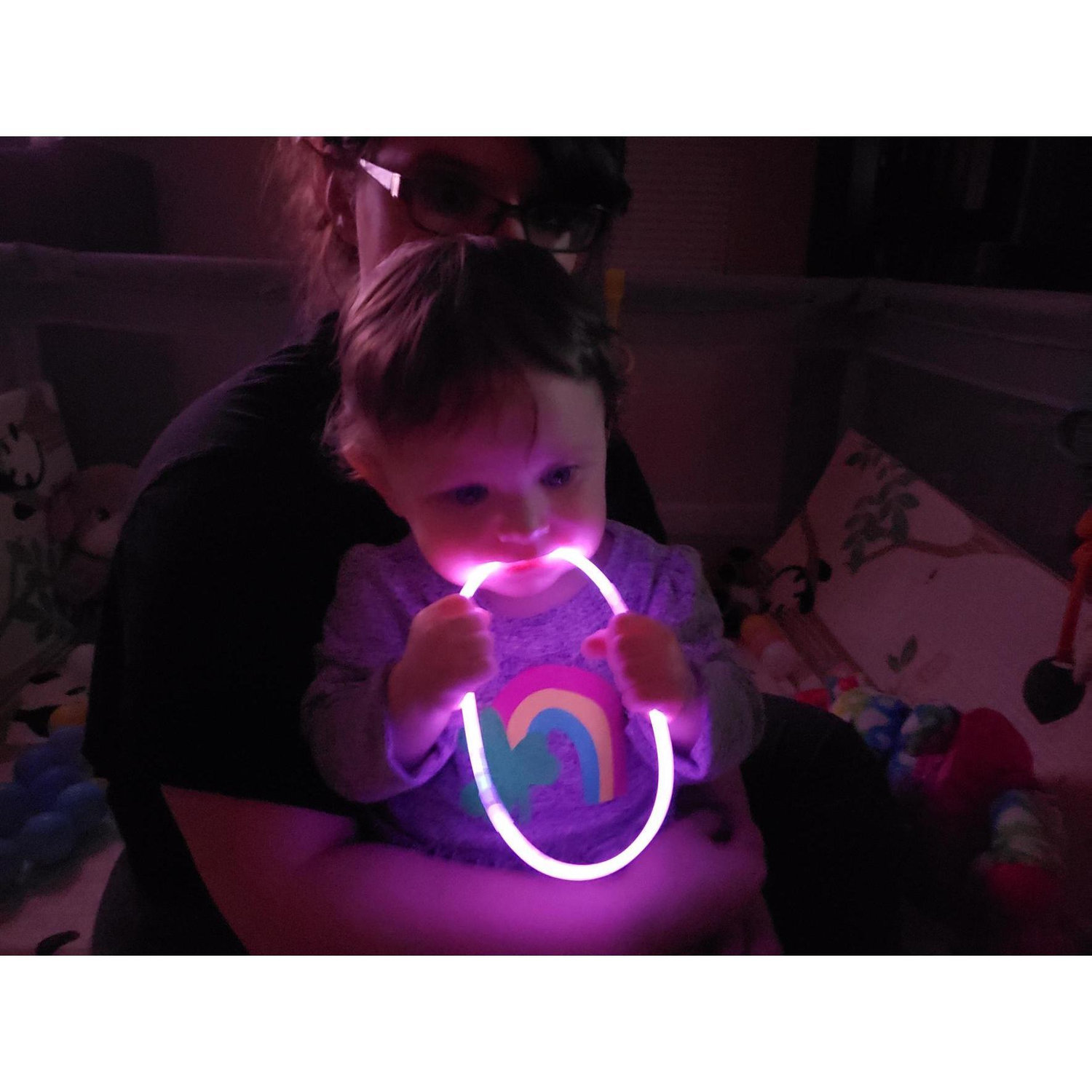 Halloween night is not so scary with the glowy ring.