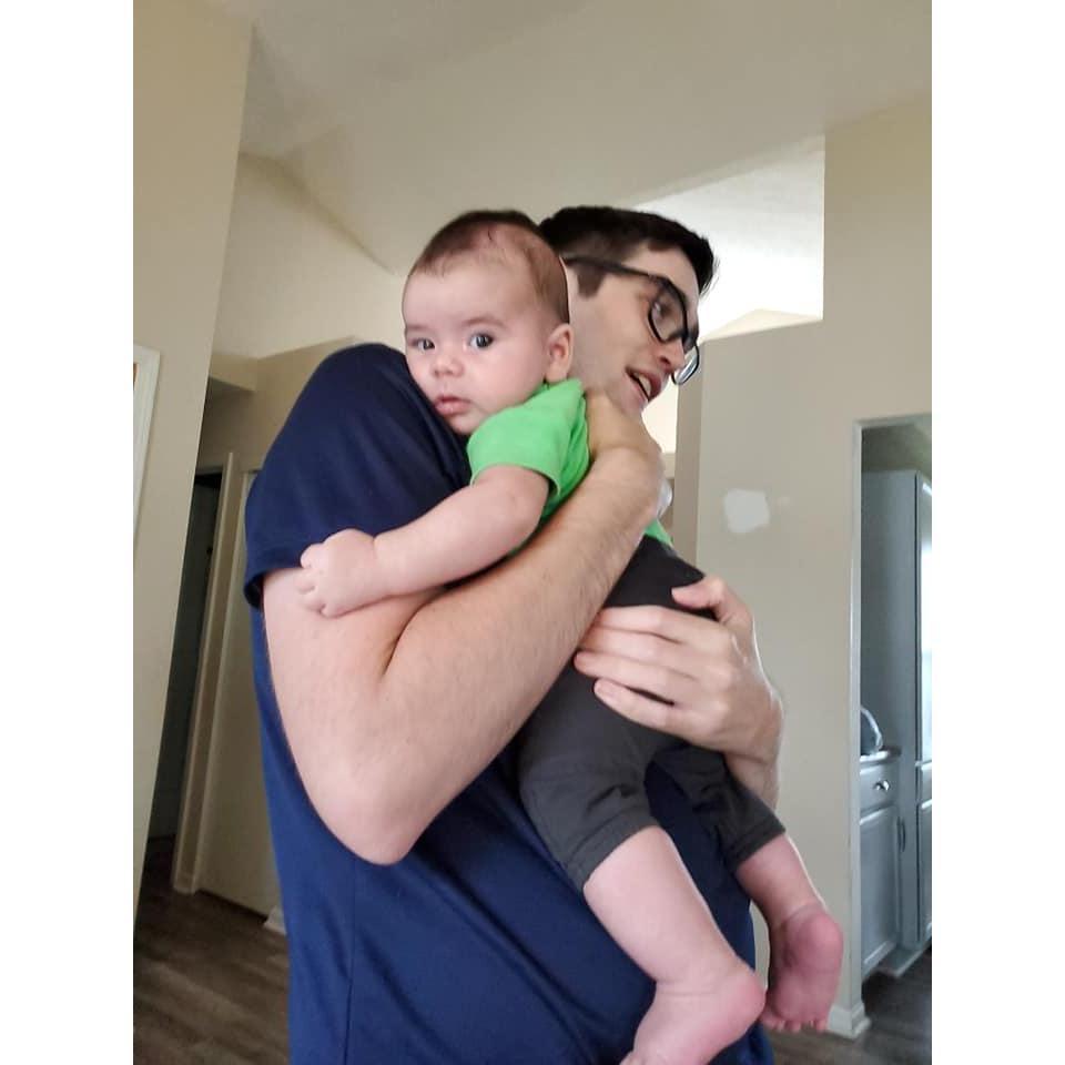 Tony held Jonah for the first time (even though he was there when he was born).