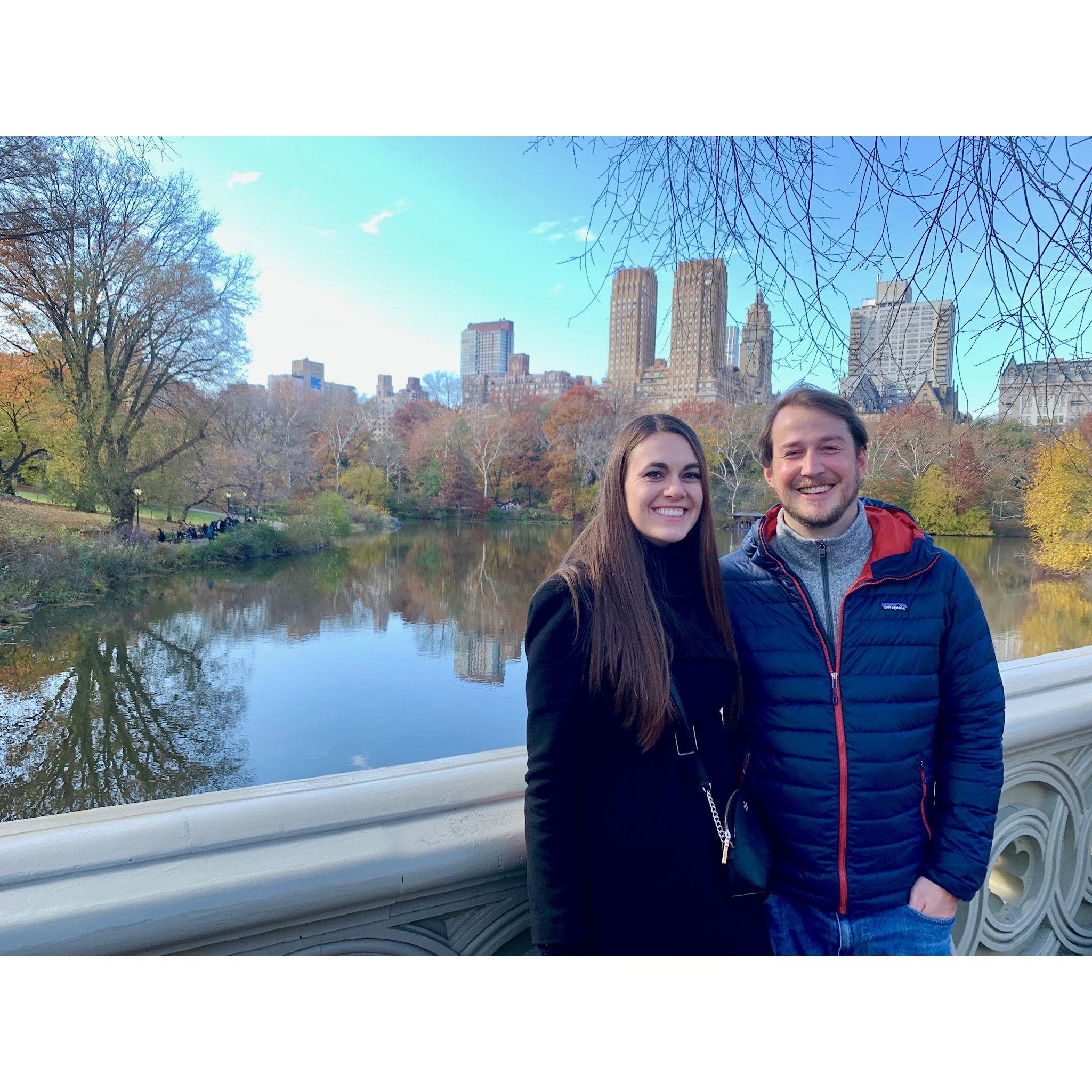 Strolling through Central Park during Thanksgiving weekend!