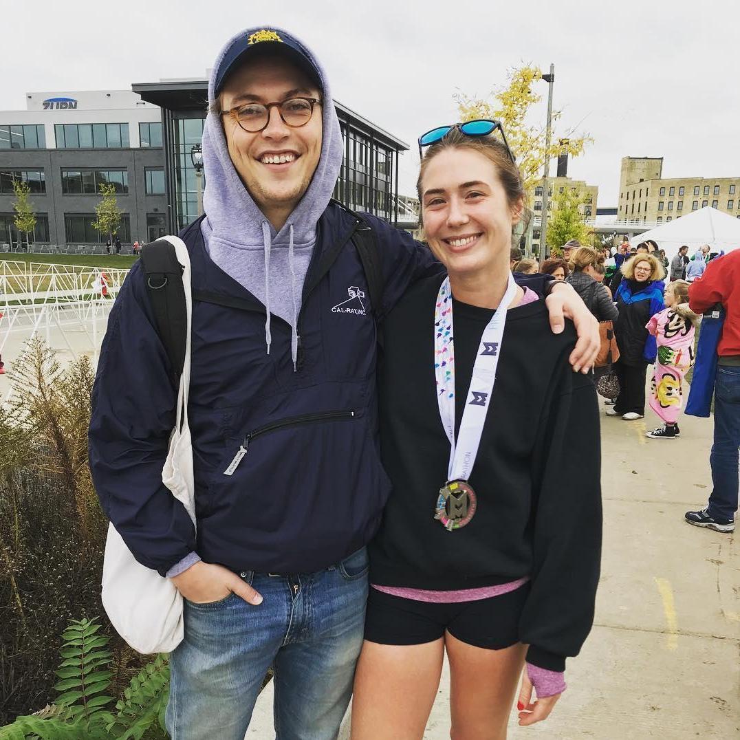 Patrice's first marathon that turned out to be 25.6 miles.