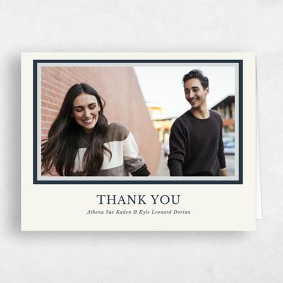 Navy, Blue Wedding Thank You - Weyers Portrait