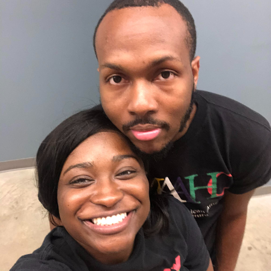 First picture together, after an amazing rock climbing date