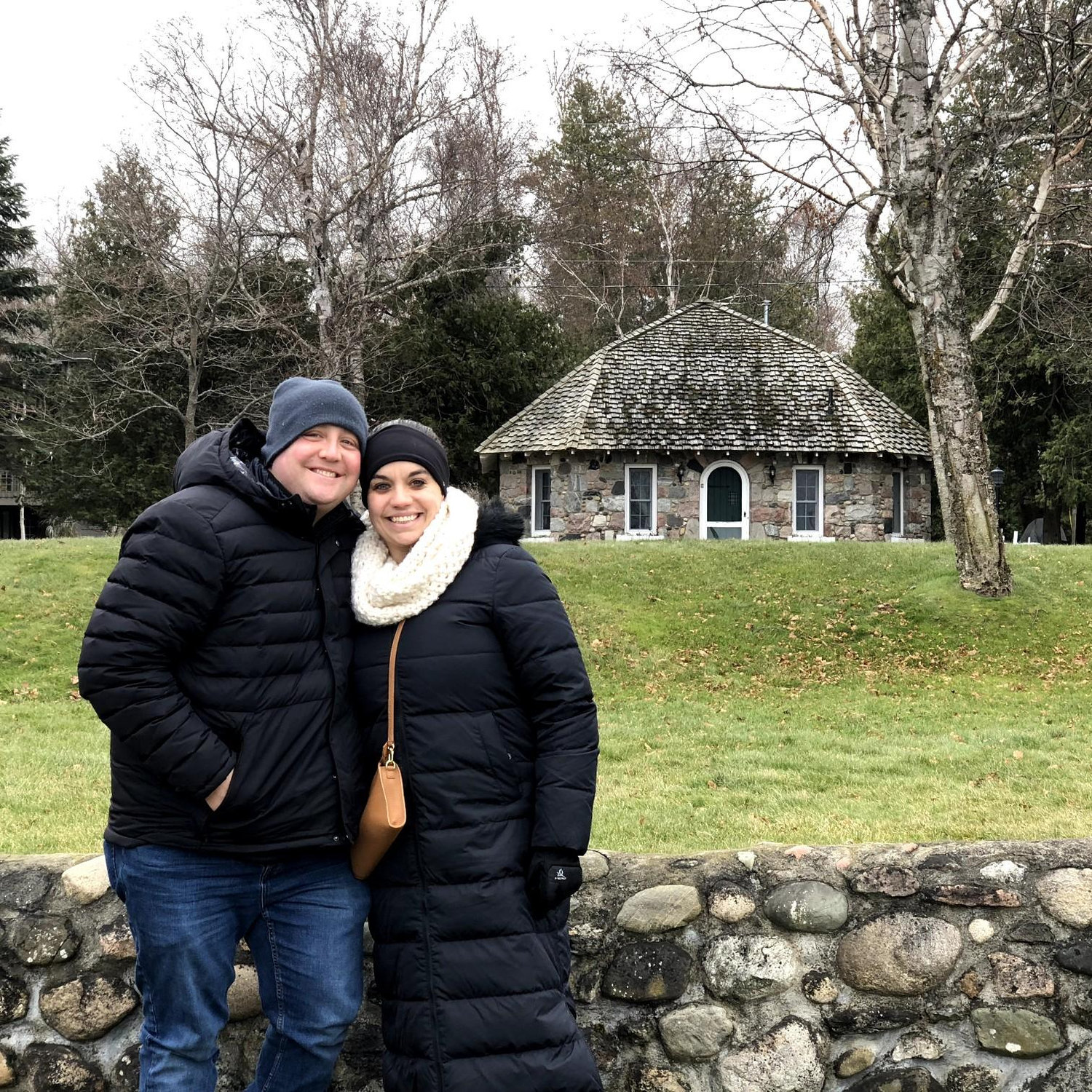 Exploring the mushroom houses in Charlevoix, MI (fun fact: White Christmas was written in this one!).