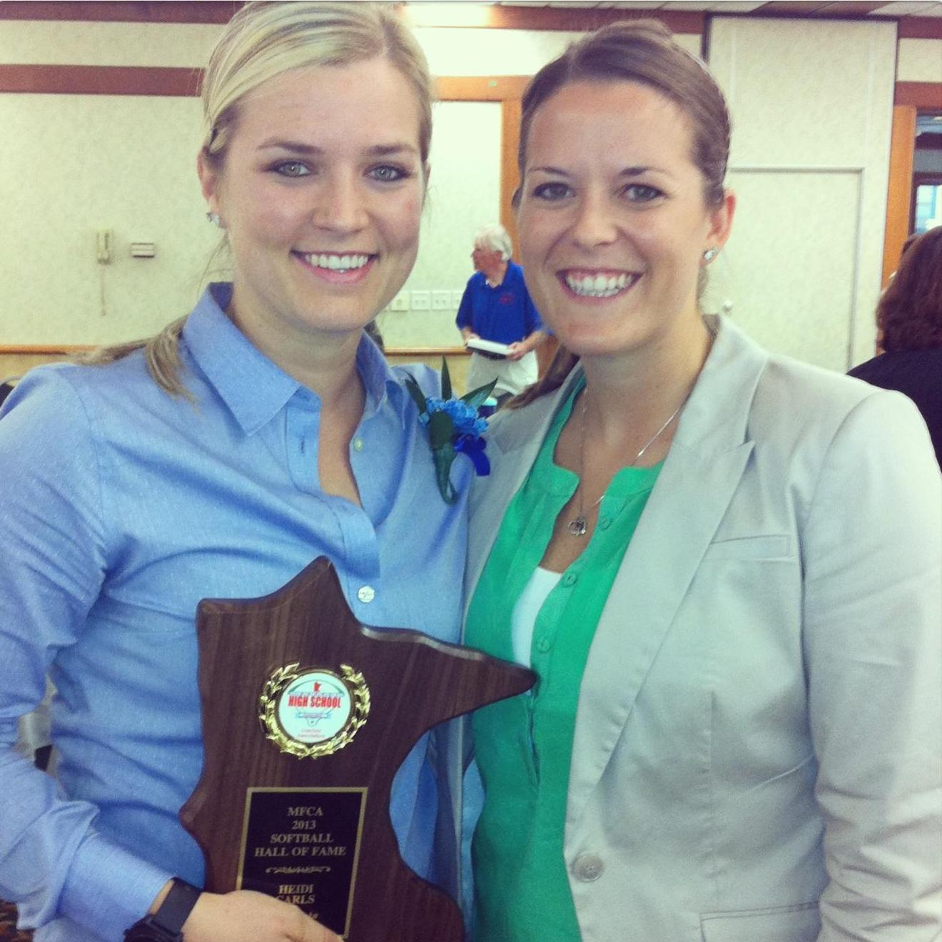 When Heidi got inducted into the Minnesota Softball High School Hall of Fame