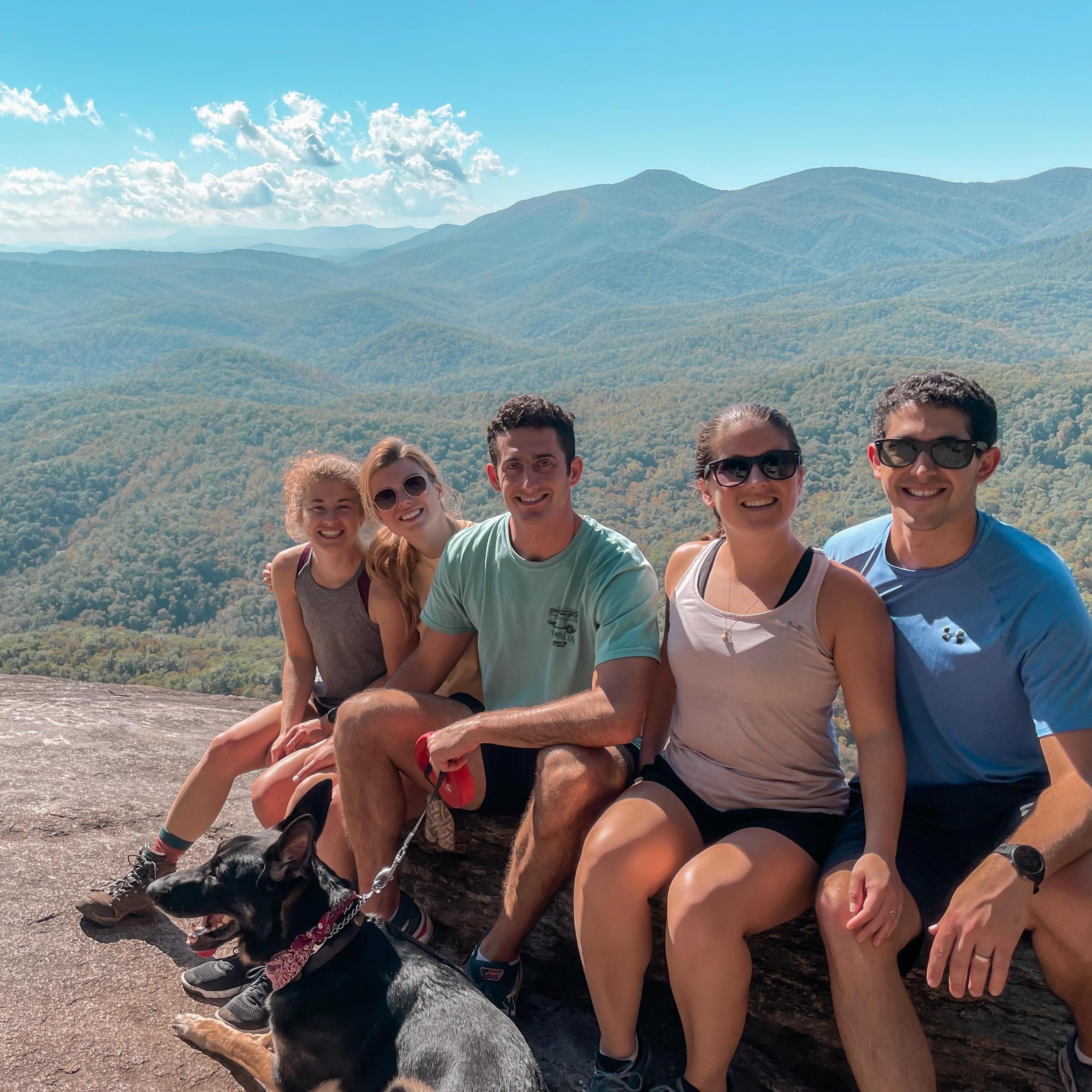 After photobombing a couples engagement in this exact spot the gang felt we deserved to be the center of an epic mountain view. 
-Looking Glass Bluff 2021