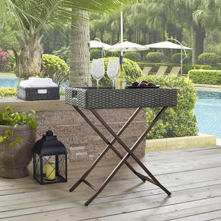 Palm Harbor Outdoor Wicker Butler Tray
