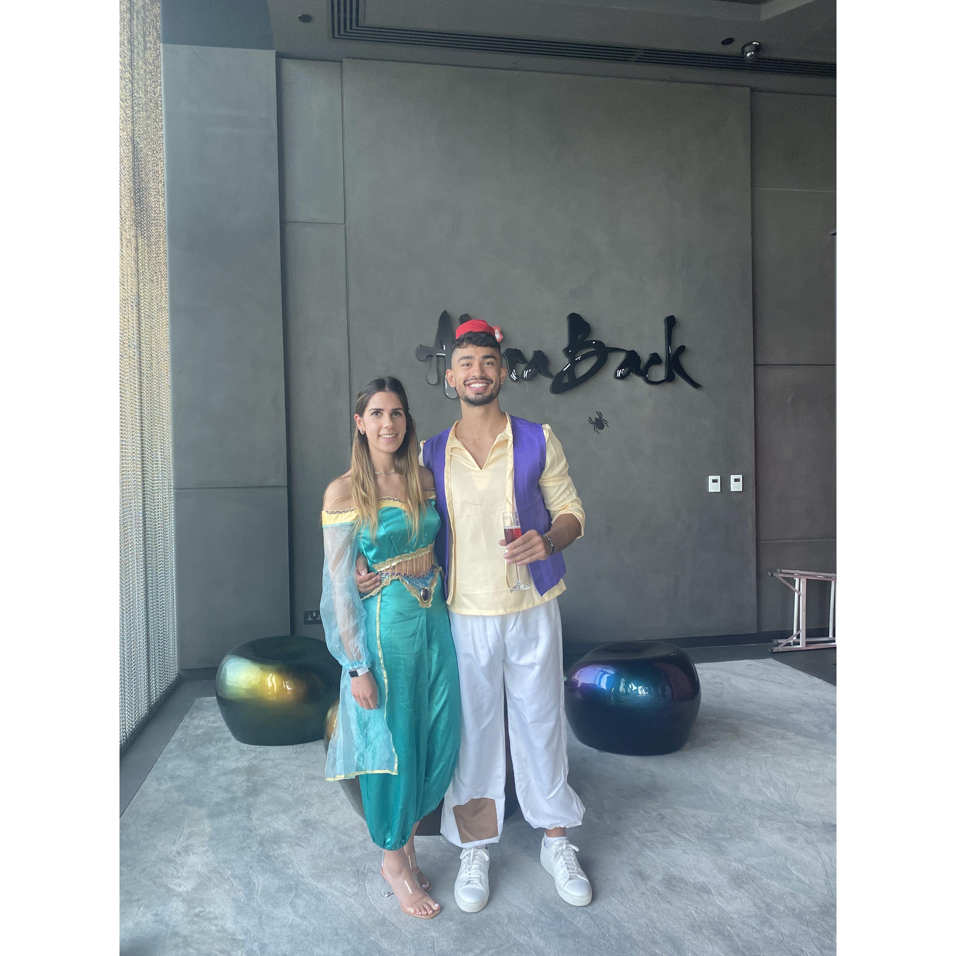 Real life Jasmine and Aladdin, Halloween, Dubai, 2021