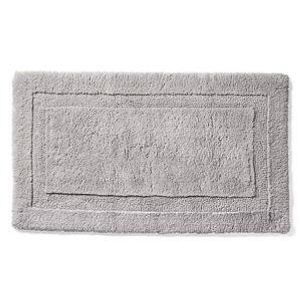 Frontgate Resort Collection Skid-resistant Bath Rug - 17"x24" in Fog